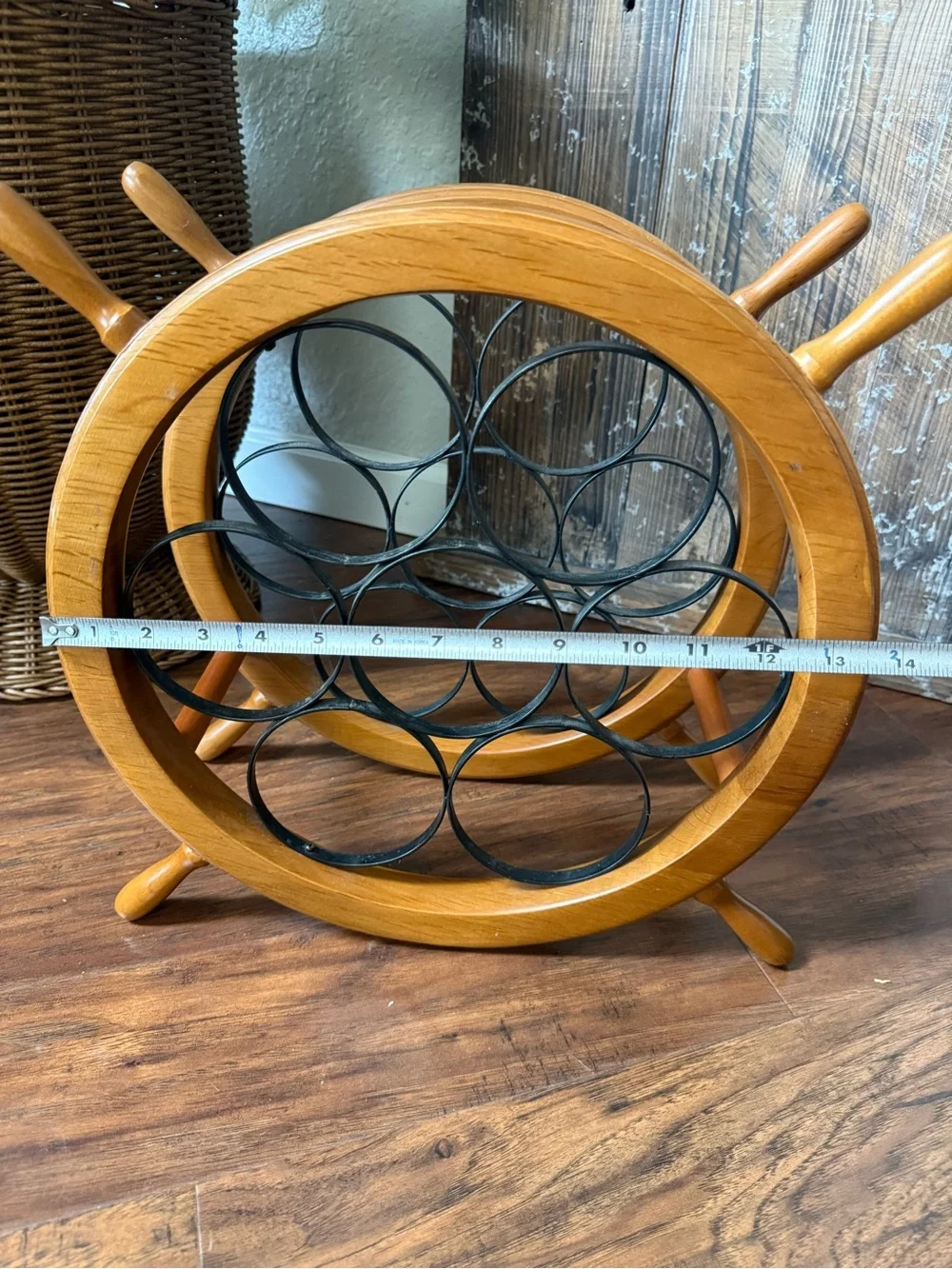 Vintage 1970s Milbern Nautical Style Wine Rack